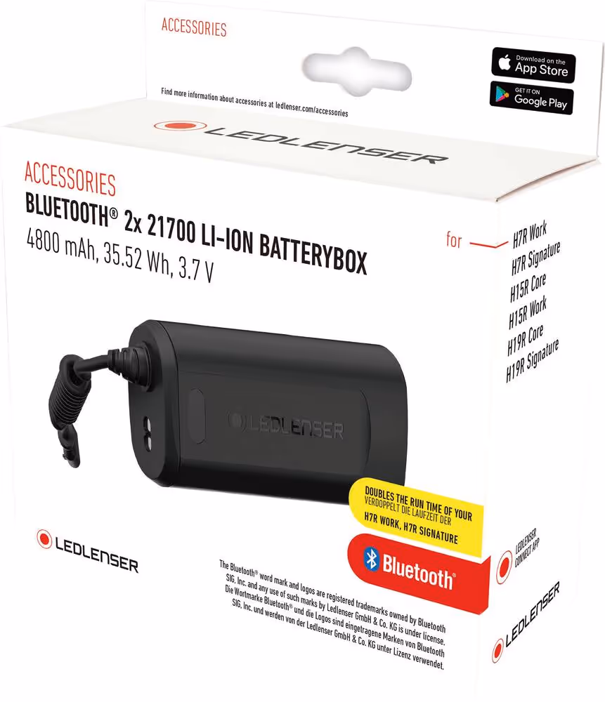 BATTERYBOX BLUETOOTH 2X21700 LED LENSER