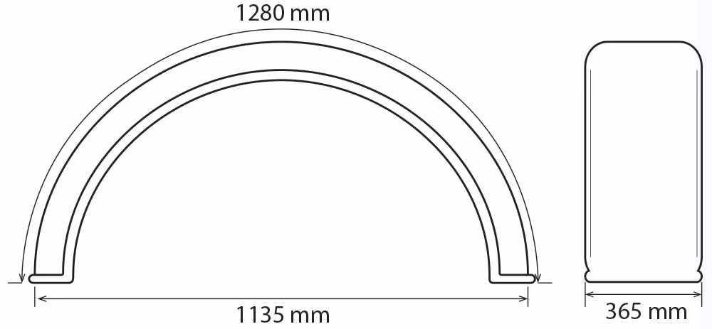 Bavette de garde-boue Ford 7840 8240 8340 380mm PAIR 82007665 | Ford