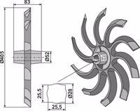 Becker | Roue houe - gauche