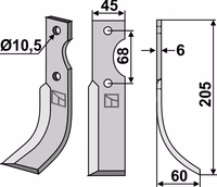 Benassi | Couteau, droit