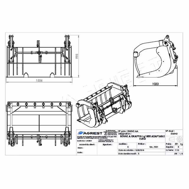 Benne a grappin ap-bg avc dtslg1500 m euro sst