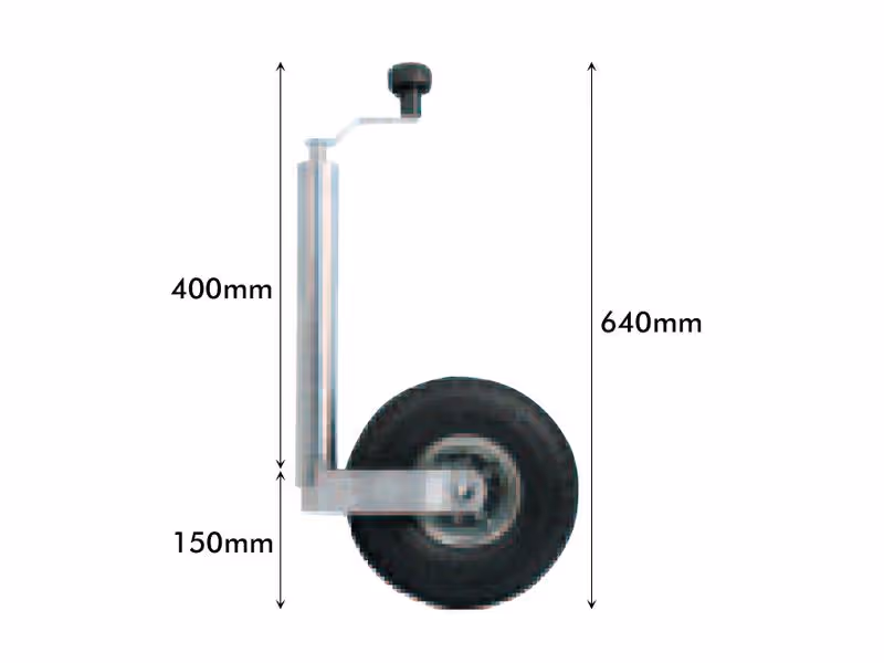 Béquille à roue, Ø Tube mm 48mm - gonflable 200kg