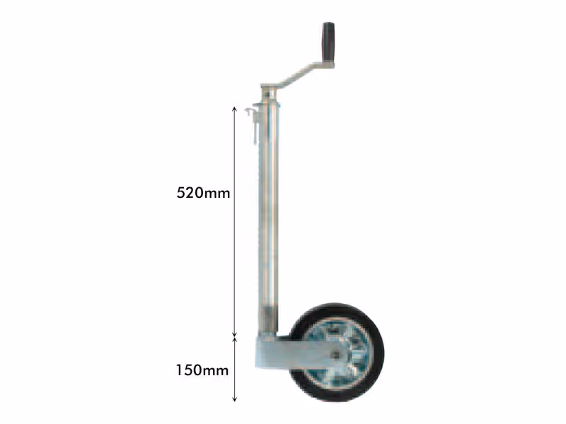 Béquille à roue, Ø Tube mm 48mm 500kg