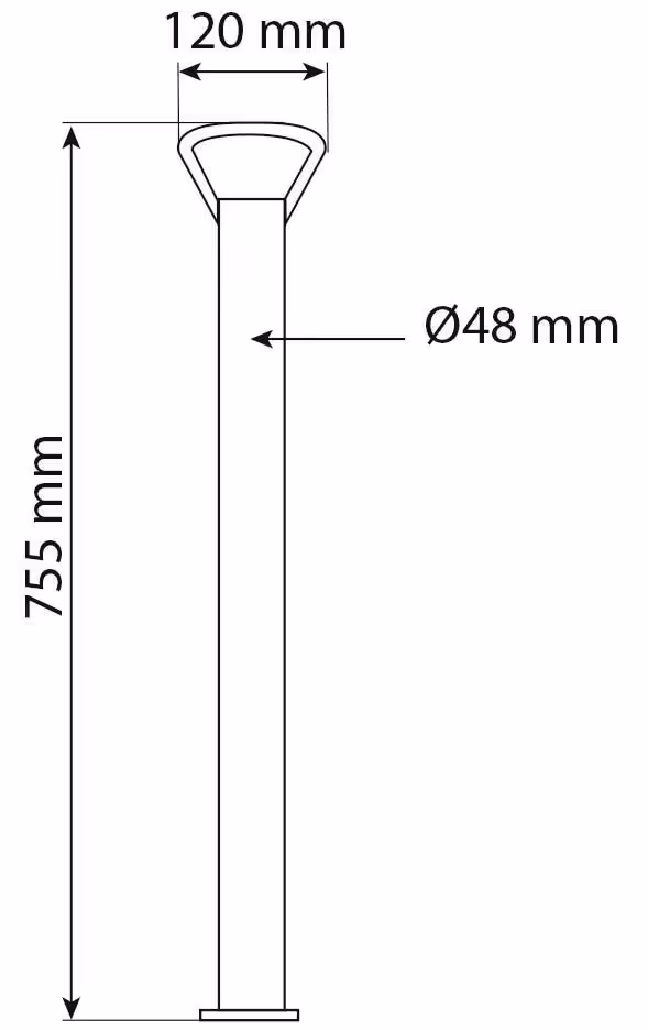 BEQUILLE FIXE DIAMETRE 48MM 200KGS