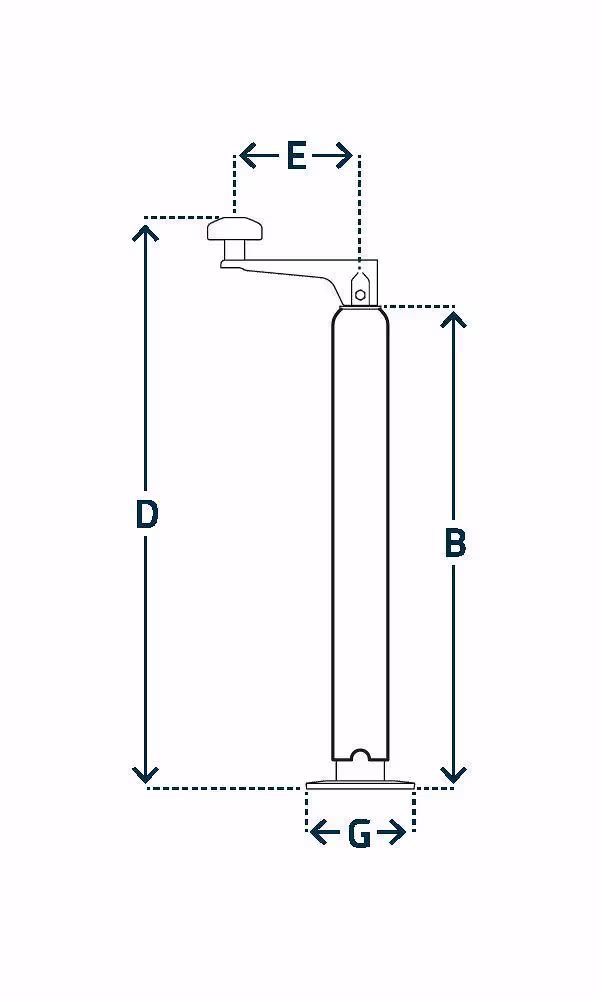 Béquille Ø48 mm L400 mm 300 Kg Simol P242