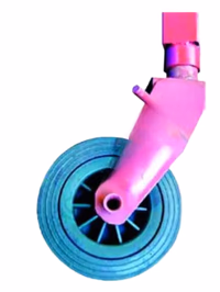 Bequille roue c60 a ressort roue caout. ø250x80 jte plast.