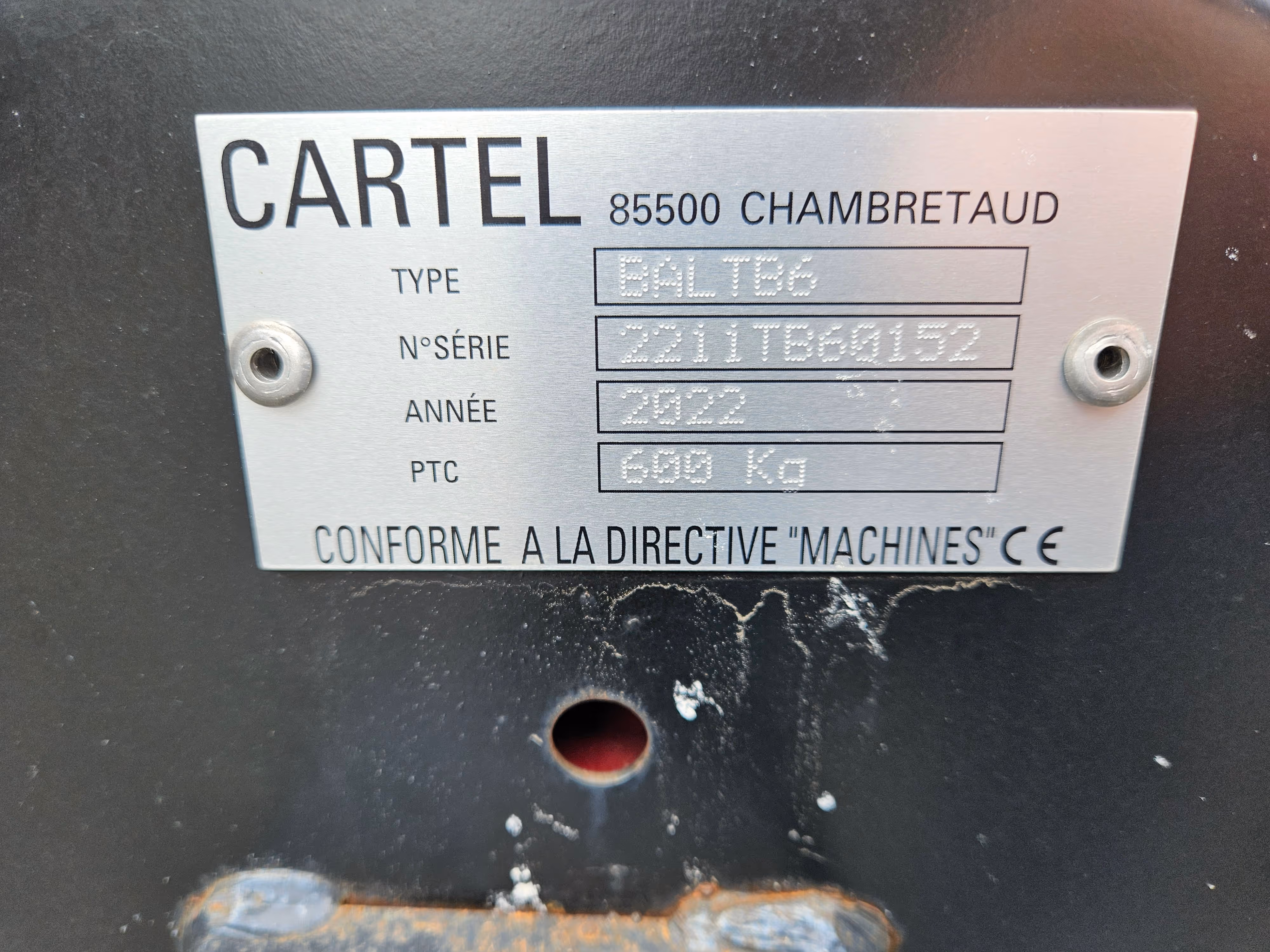 Bétonnière 350L Lerin cartel BALTB6 avec défauts