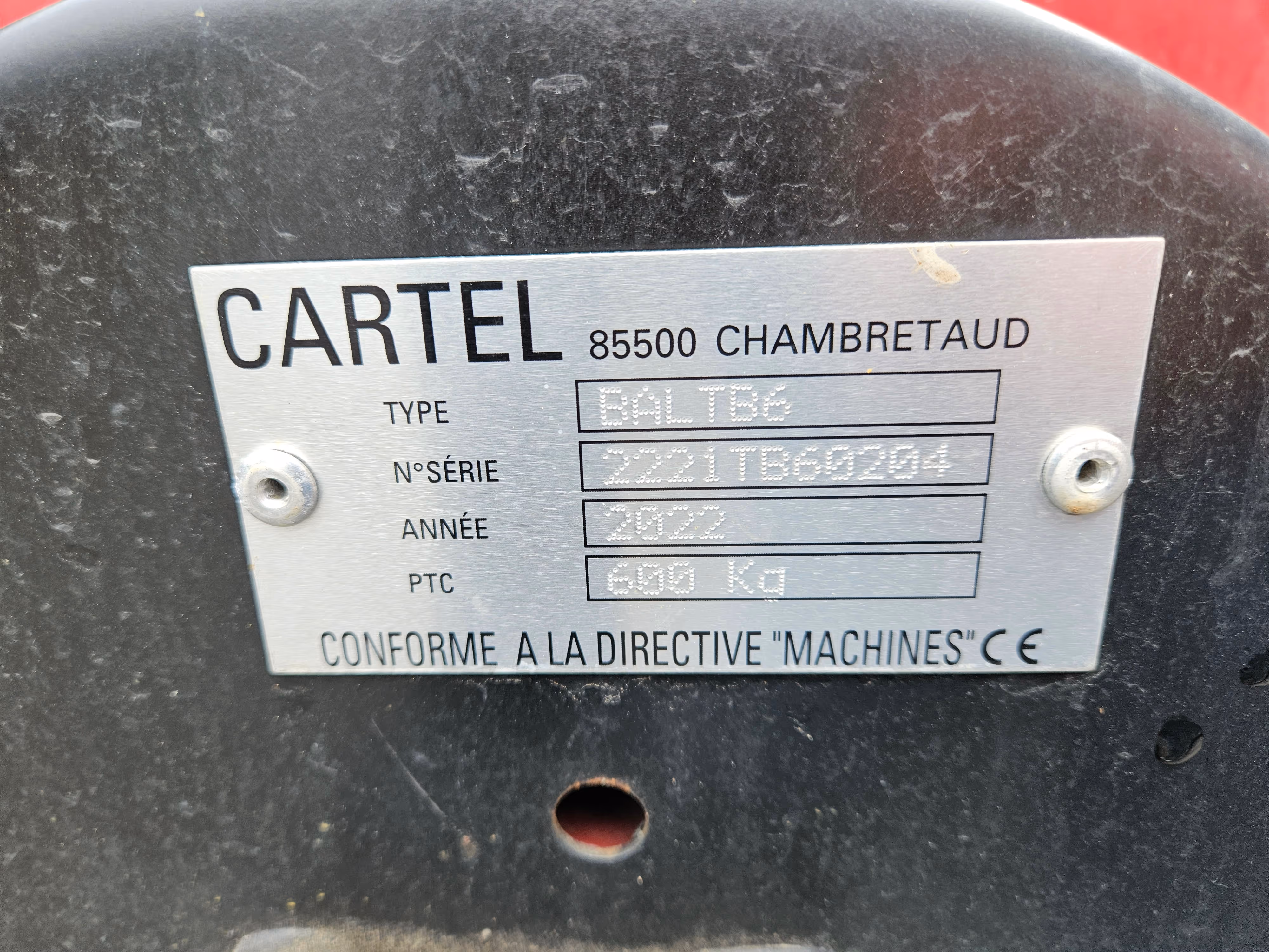 Bétonnière 350L Lerin cartel BALTB6 avec défauts