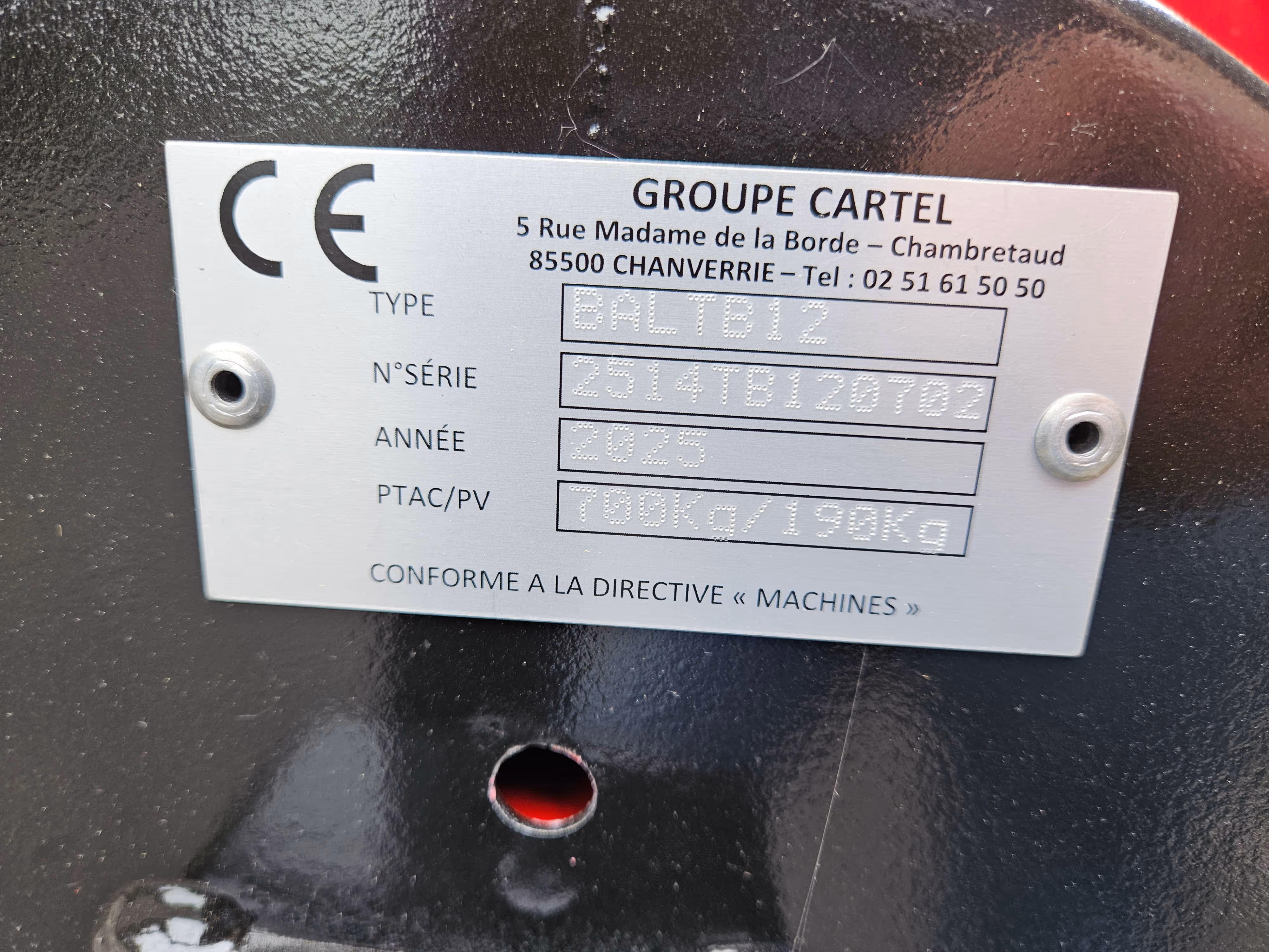 Bétonnière 430L Lerin cartel BALTB12 avec défauts