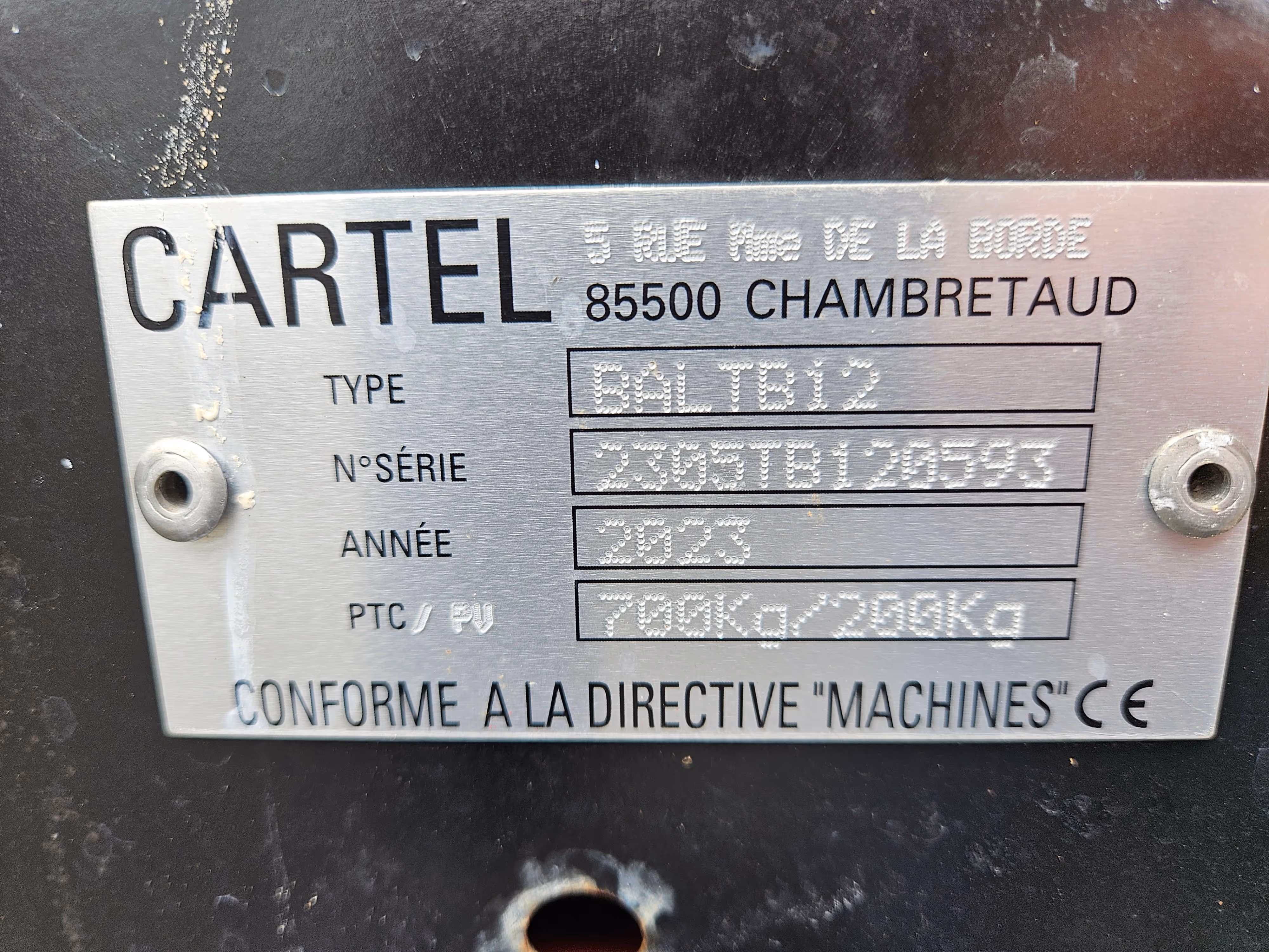 Bétonnière 430L Lerin cartel BALTB12 avec défauts