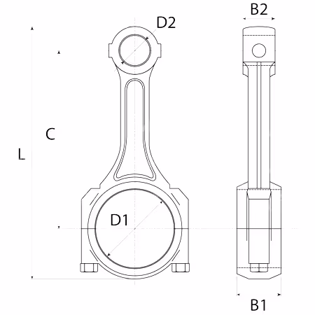 Bielle Ø 73.70 X 34 mm