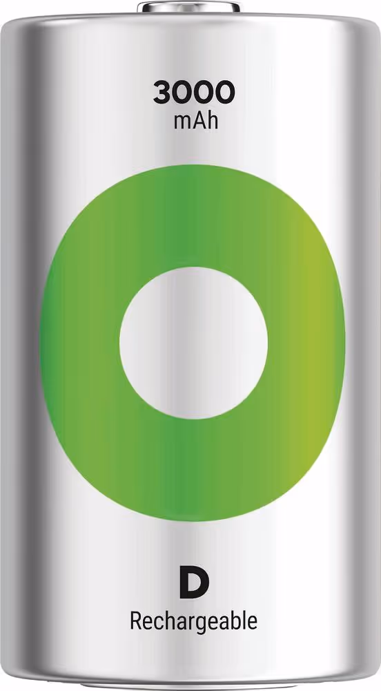 BLISTER DE 2 PILES RECHARGEABLES D 3000 mAh