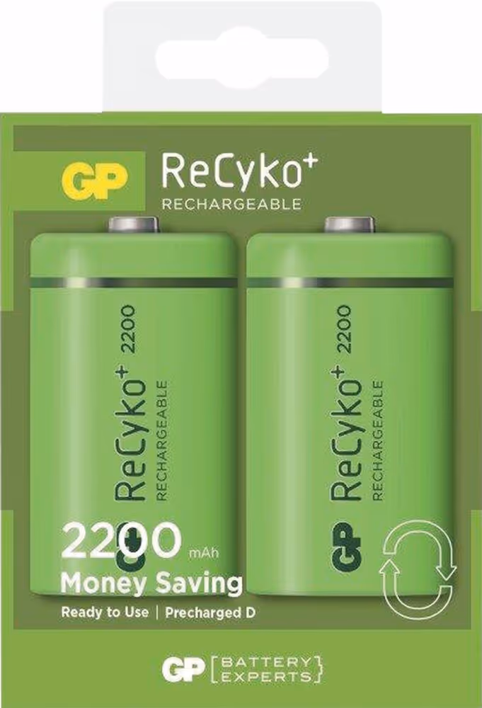 BLISTER DE 2 PILES RECHARGEABLES D 3000 mAh