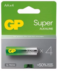 Blister de 4 piles "Super" LR6 AA Alcaline