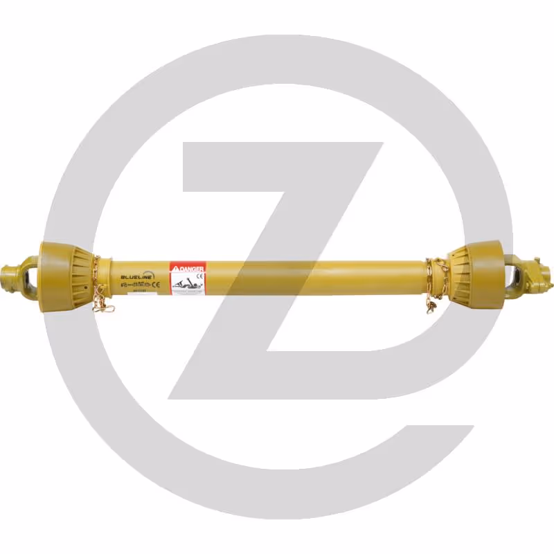 Cardan de transmission standard cr.36x88,8 CT 1'' 3/8, 6 cannelures CM 1'' 3/8, 6 cannelures tube Etoile L 1210mm avec Limiteur à boulon Blueline