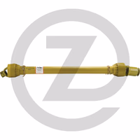 Cardan de transmission standard cr.32x76 CT 1'' 3/8, 6 cannelures CM 1'' 3/8, 6 cannelures tube Citron L 1210mm avec Limiteur à cames Blueline
