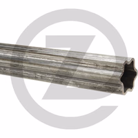 BLUELINE Tube profilé - Profil en étoile, 1,5 m