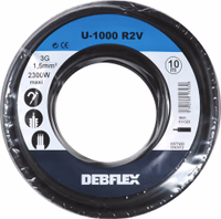 BOBINE 10M U1000 R2V 3G1.5 NOIR