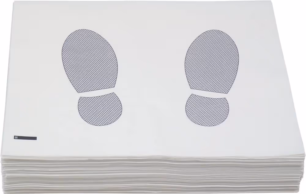 BOITE 500 TAPIS DE SOL "PIEDS" 45X35CM 80GR