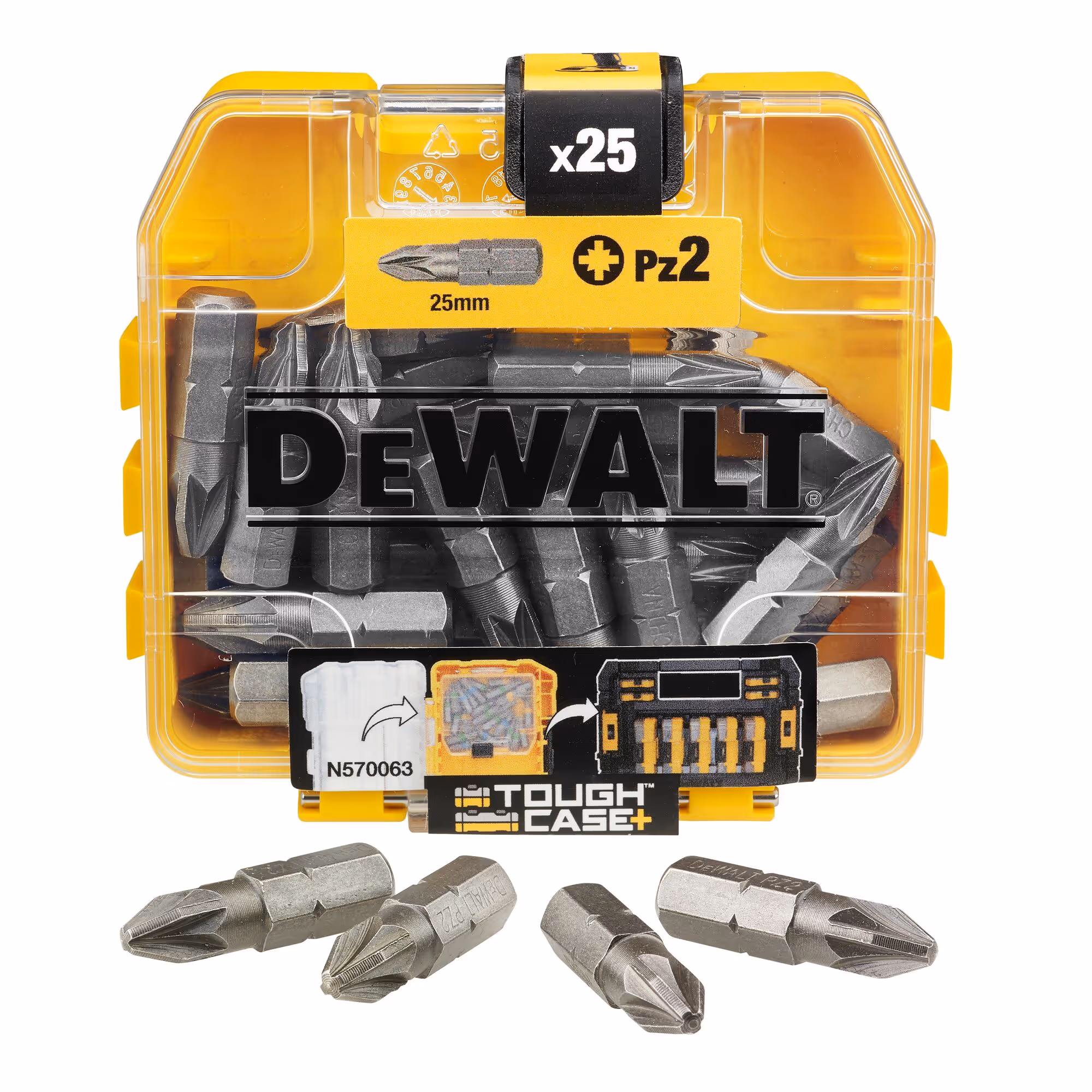 Boite de 25 embouts de vissage PZ2 25 mm (commander par 21 pour obtenir le présentoir)