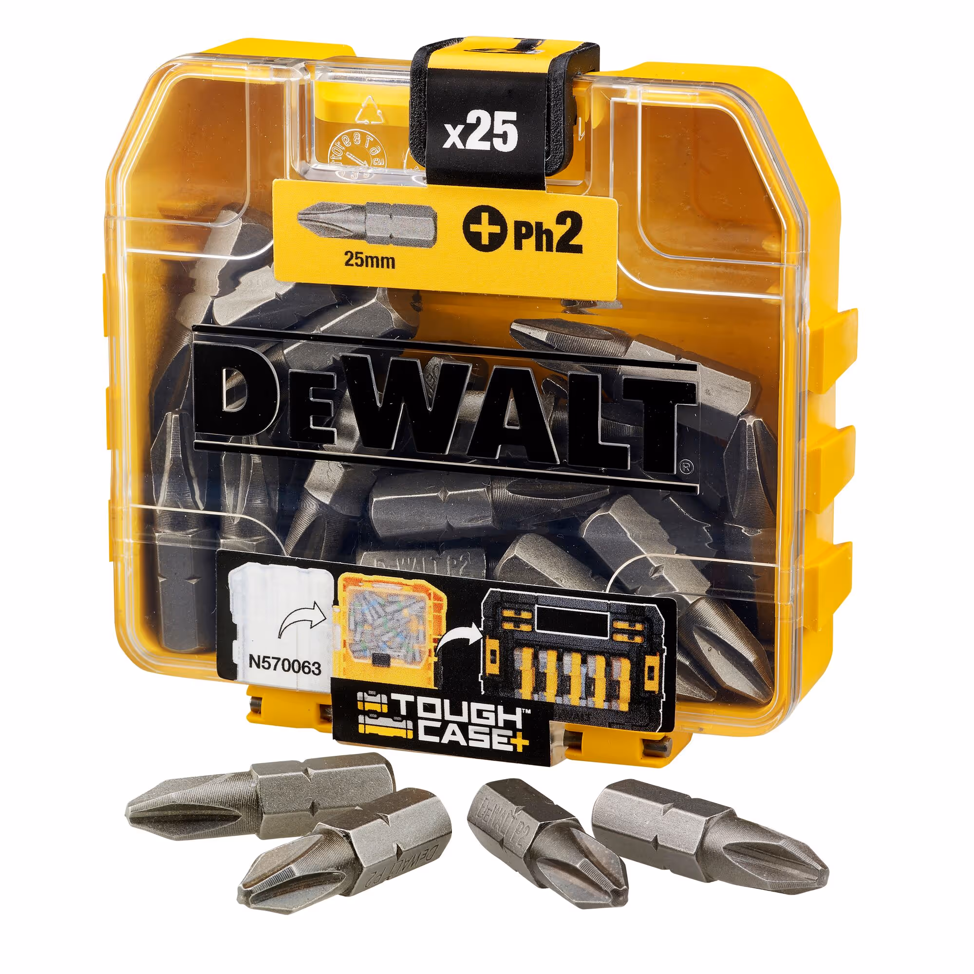 Boite de 25 embouts de vissage PH2 25 mm (commander par 21 pour obtenir le présentoir)