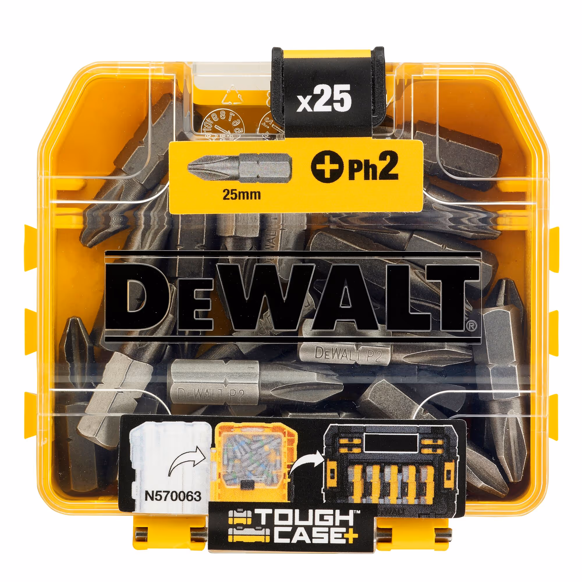 Boite de 25 embouts de vissage PH2 25 mm (commander par 21 pour obtenir le présentoir)