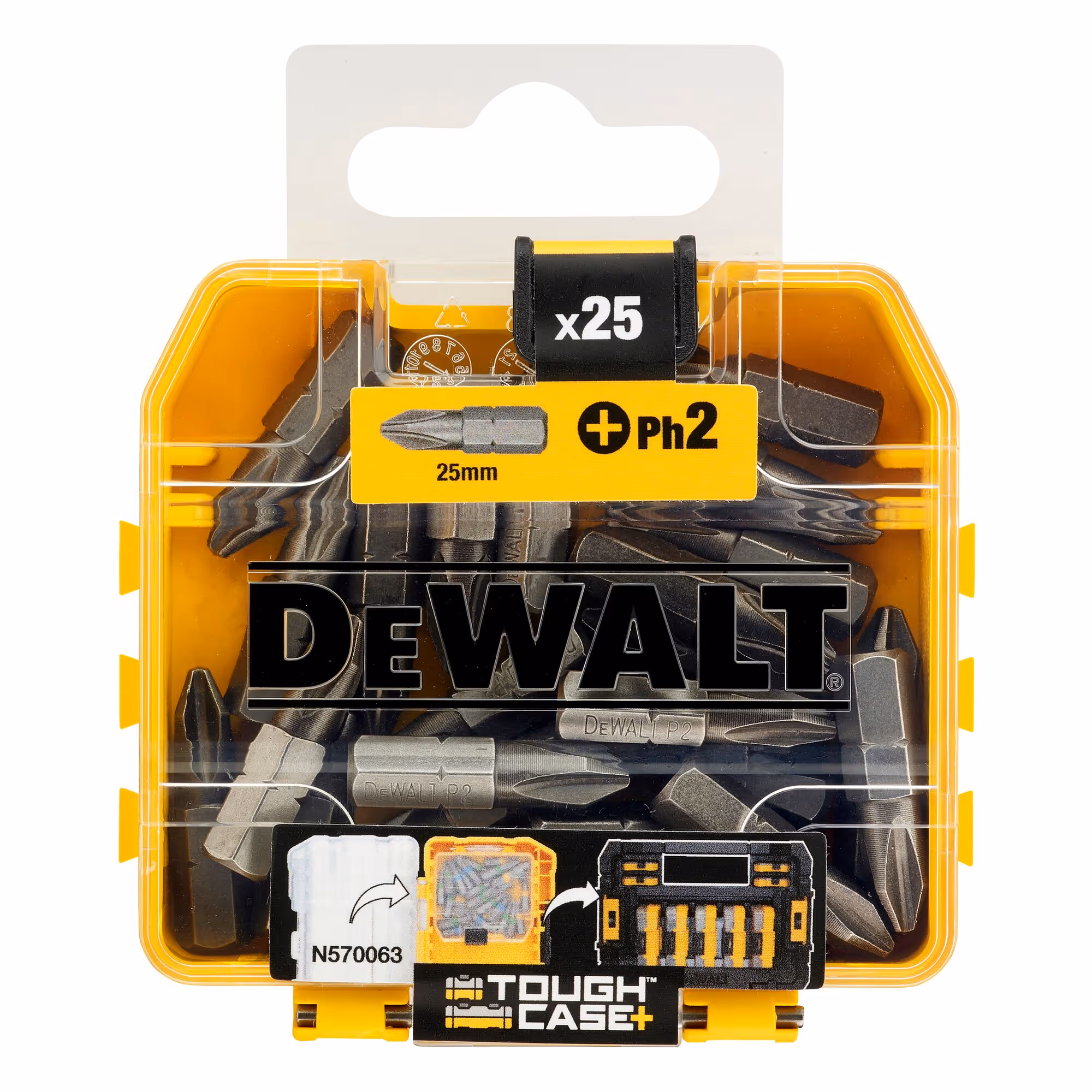 Boite de 25 embouts de vissage PH2 25 mm (commander par 21 pour obtenir le présentoir)