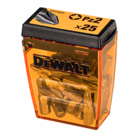 Boite de 25 embouts de vissage PZ2 25 mm (commander par 21 pour obtenir le présentoir)