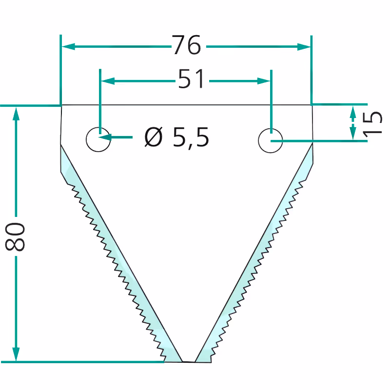 Boite de 25 Sections de coupe sous faucillé
