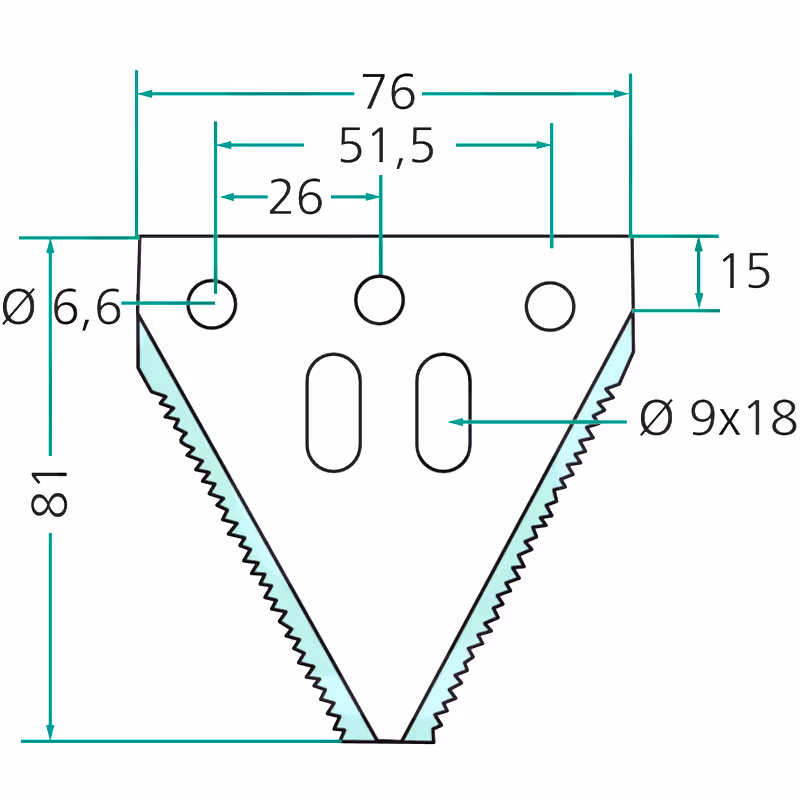 Section sur faucillée - 81 x 76 x 2,7 mm - Schumacher
