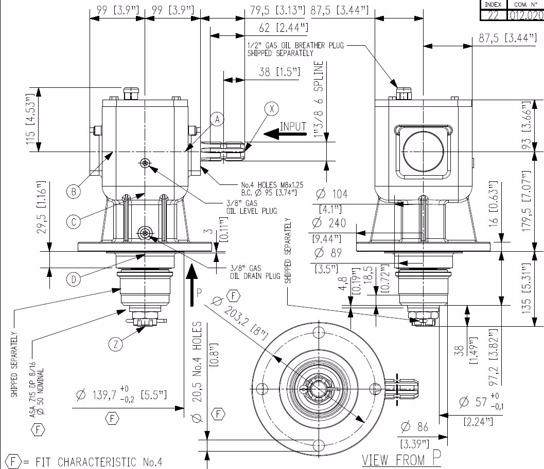 Boitier gyrobroyeur Comer industrie LF140J 140804 Origine