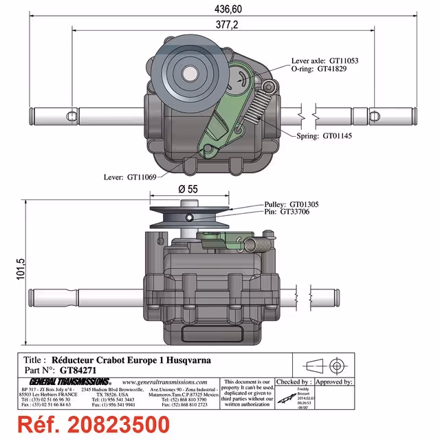 Boitier de traction pour mc culloch (5312131-87)