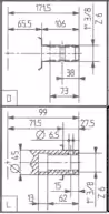 Boîtier de transmission A-3A 1:1 Comer industrie 602018