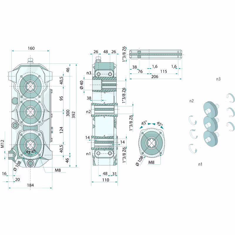 Boitier inverseur PDF multifonction motoréducté | Bondioli & Pavesi