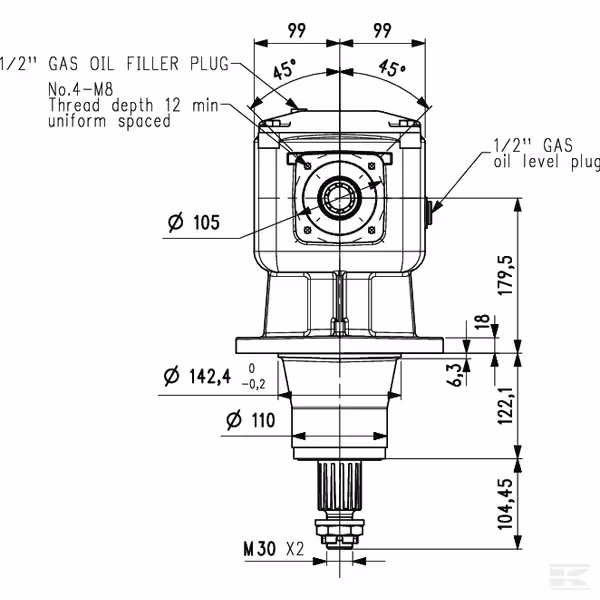 Boitier renvoi angle LF-227J Comer industrie