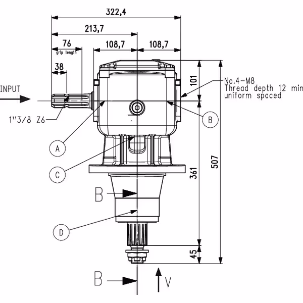 Boitier renvoi angle LF-227J Comer industrie