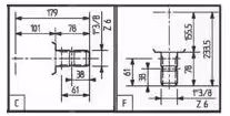 Boitier renvoi d'angle 1:1 Comer T27A - 267006