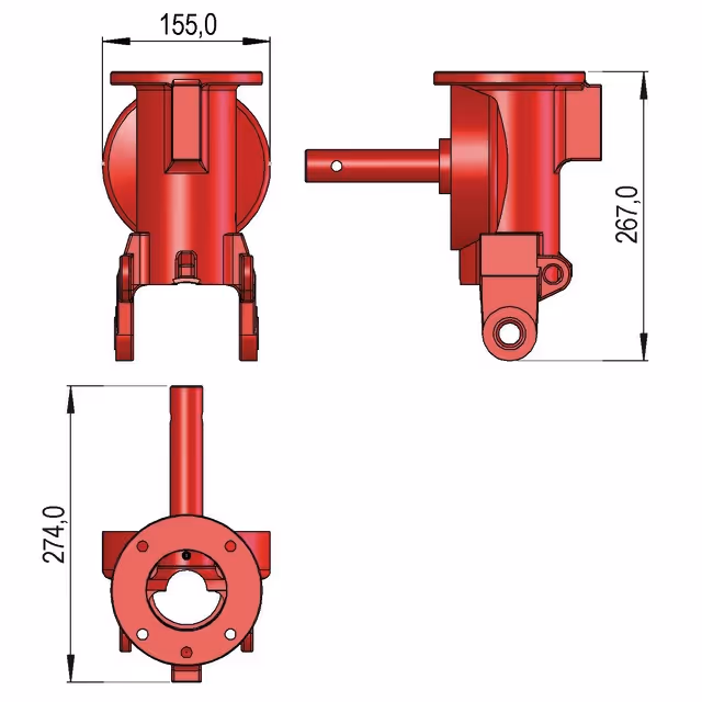 BOITIER RENVOI D'ANGLE AVEC ARBRE SIP423518300