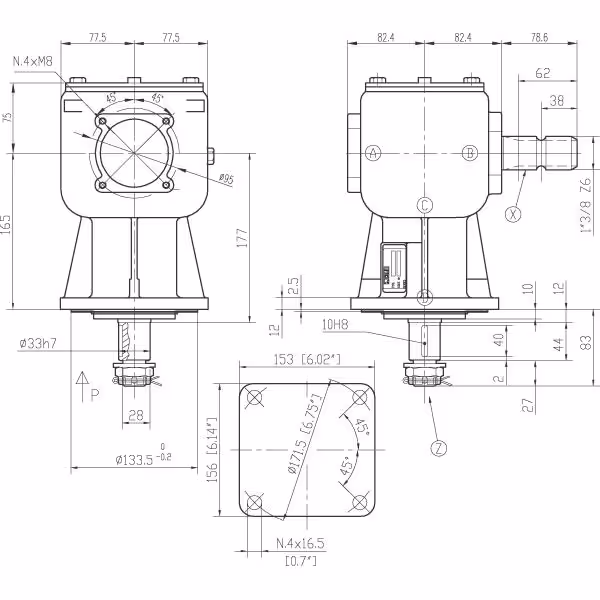 Boitier Comer industrie renvoi d'angle LF211 Origine