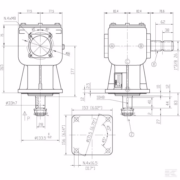 Boitier Comer industrie renvoi d'angle LF211J Origine