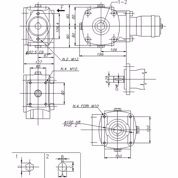 Boitier transmission 1,9:1 RT4530 - Berma
