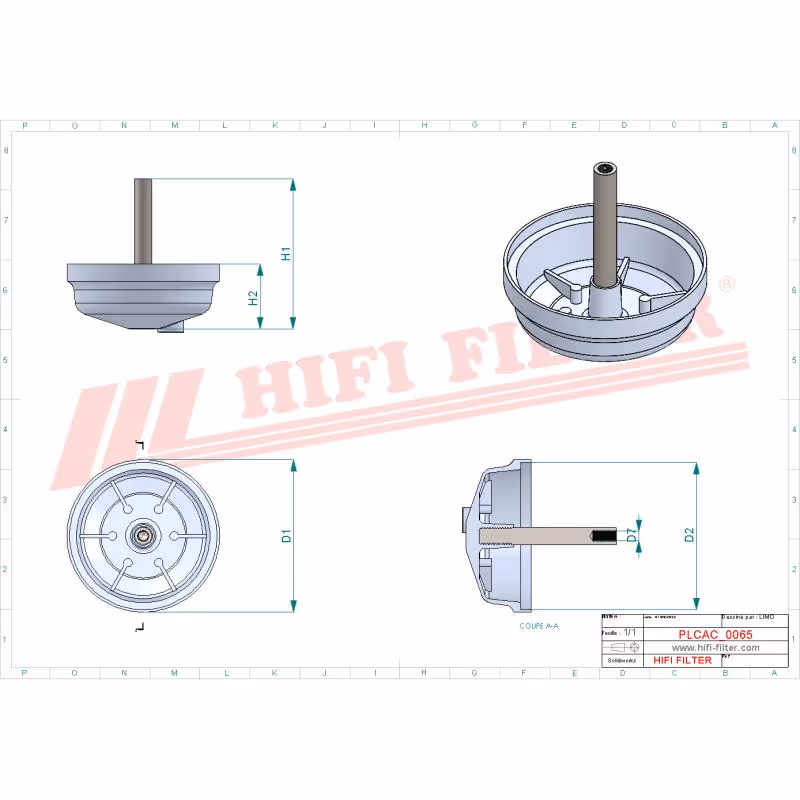Bol métal M6x1.25 Hifi Filter MO 3432