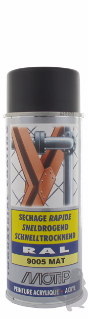 BOMBE DE PEINTURE NOIR MAT