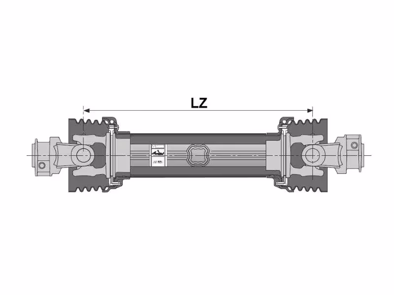 Bondioli & Pavesi Transmission complète - Longueur (Lz): 1210mm, à verrou, 1''3/8, 6 cannelures à à verrou, 1''3/8, 6 cannelures - ref CS6N121CE007007