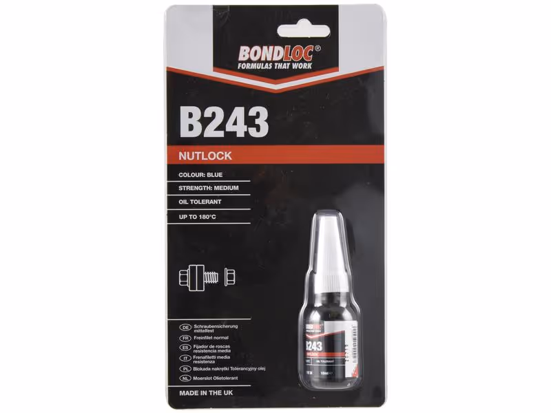 BondLoc B243 - Nutlock - Tolérant À L'Huile - 10ml