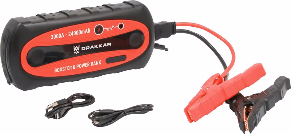 BOOSTER 12V 3000A AVEC POWER BANK 24000mAh