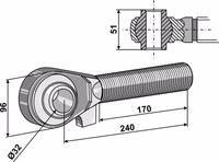 Borne M40x3 - 170