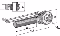 Borne M42x3 - 1420