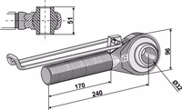 Borne M42x3 - 170