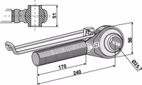 Borne M42x3 - 170